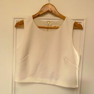 Eliza J white Crop Top size 12 US